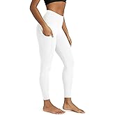 ODODOS Women's High Waisted Yoga Leggings with Pockets, Tummy Control Non See Through Workout Athletic Running Yoga Pants