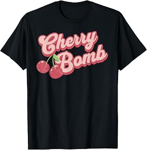 Cherry Bomb Retro Script Apparel T-Shirt