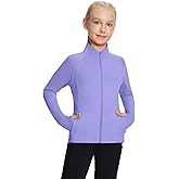 baleaf Fleece Girls Jacket Zip Up Fall Jackets Kids Equestrian Riding Shirts Thermal Athletic Sweatshirts Warm