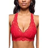 Mia Lace Bralette for Women, Unpadded and Unlined Wireless Bra, Perfect Racerback Everyday Lingerie