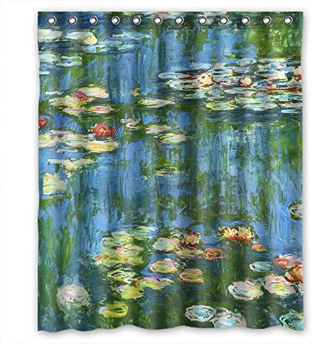 Polyester Claude Monet Art Painting Bath Curtains Width X Height / 60 X 72 Inches / W H 150 By 180 Cm Best Choice For Boys Hotel Mother Relatives. Durable - Fabric