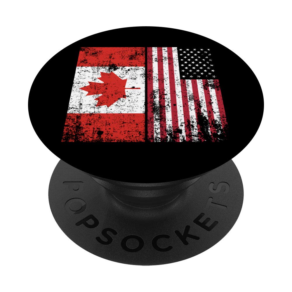 Canadian American Flag Gift American Canadian Gift Ideas PopSockets PopGrip: Swappable Grip for Phones & Tablets