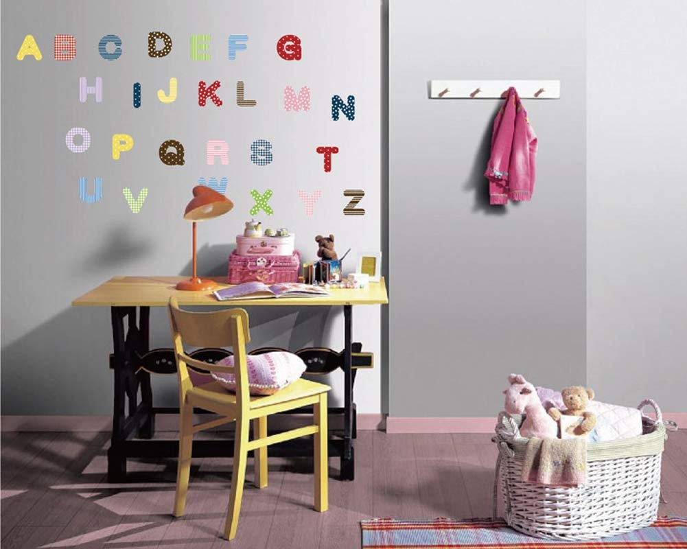 StickieArtDesign Alphabets Wall Stickers, Home Decoration DIY Removable Wall Decals for Living Room Bedroom, Medium, 50 x 70 cm, STA-172