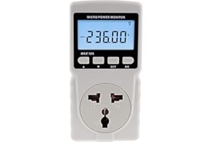GAIN EXPRESS Watt Power Meter Plug-in Socket Power Meter, Home Electrical Usage Monitor Consumption, Kilowatt Wattage Voltage AMP Tester with Backlight Overload Protection