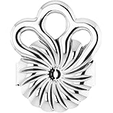 Sterling Silver Magic Earring Backs for Droopy Ears | Lifters for Heavy Earrings | Earring Stabilizer Backs (1 Pair), 8MM x 12MM (APII48385)