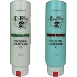 Original JFJ Polish Compound Combo Pack 12oz Blue #1 & White #2 (JFJ Easy Pro, Plus, Single, Double and Armless Compatible)