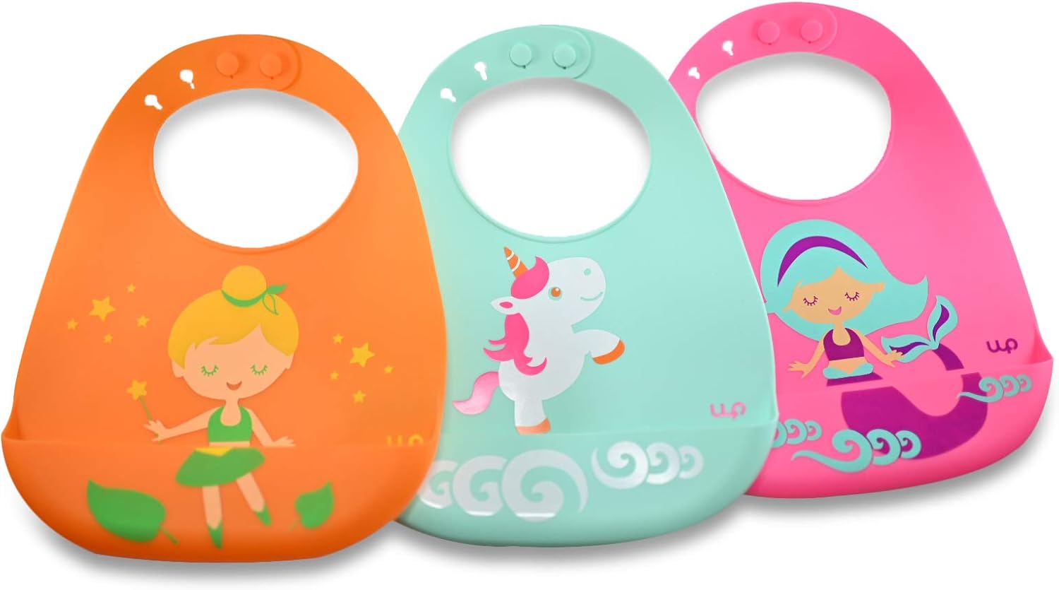 Silicone Baby Bibs (Watt Productions) - Infant - Six Adorable Designs!