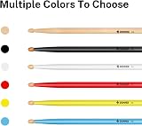 Donner 5A Maple Drum Sticks 2 Pair with Carrying Bag Black view 8