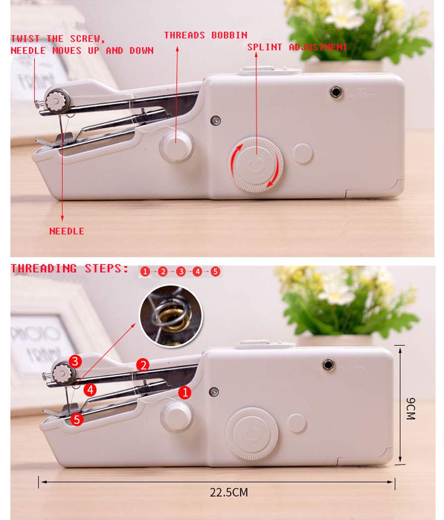 Yibaision Handheld Sewing Machine Portable Mini Small Sewing Machine