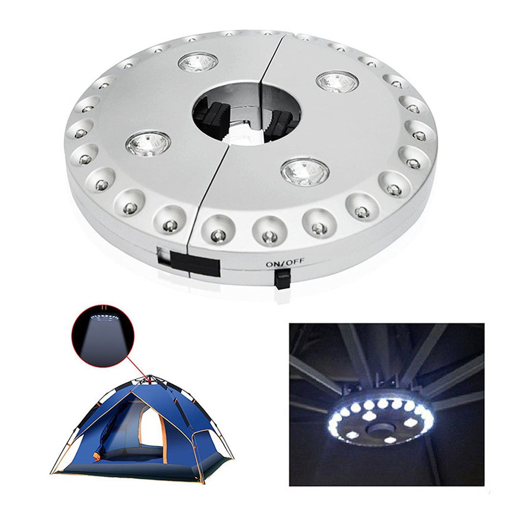 Camping Tents Parasol Lights 28 Super Bright Led Cordless Outdoor Light Use 4aa Battery Not Included 28led White Patio Umbrella Light Battery Operated Umbrella Pole Light Tent Light Bearing Light For Umbrellas