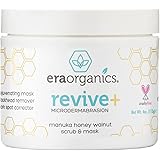 Era Organics Microdermabrasion Facial Scrub & Face Exfoliator - Spa Quality Exfoliating Face Mask with Manuka Honey & Walnut 