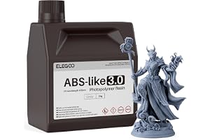 ELEGOO ABS-Like 3.0 3D Printer Resin Grey 2000g | High Strength and Toughness, H