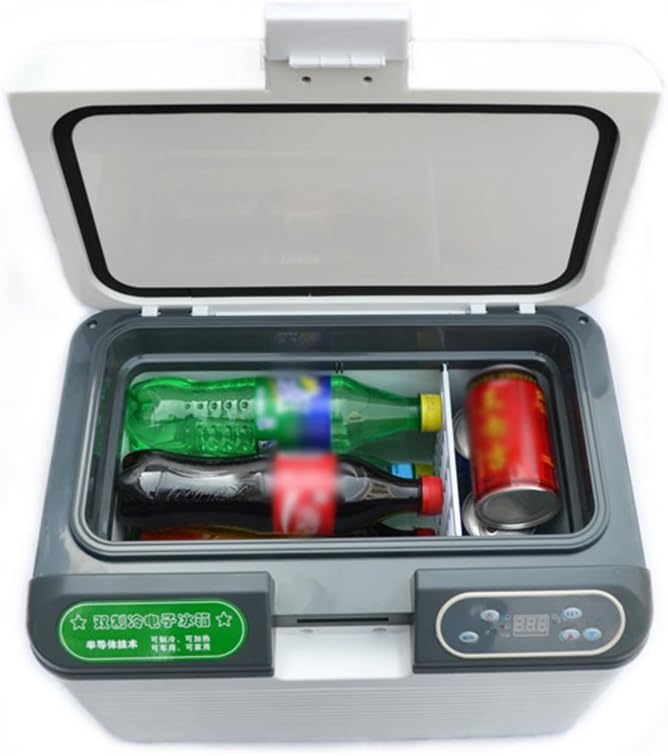 PIGE Refrigerador portátil de la refrigeración de la base doble 12L Refrigerador pequeño del congelador del coche y del hogar Refrigerador dual del refrigerador de la calefacción del coche 12v / 24v /