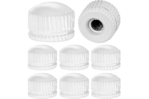 M METERXITY 8-Pack Threaded Cap Nuts, M4x11mm Screw Caps for Light Fixture, Female Knurled Knob Nut for Ceiling Light Cover Replacement/Decorative Lamp Parts, Acorn Screw Top [Matt White]