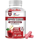 Webuff Organic Apple Cider Vinegar Capsules - 120 Vegan ACV Pills | Healthy Weight Loss Support, Diet &amp; Keto Supplement, Digestion &amp; Detox, Immune Support