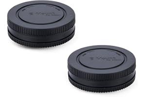 2 Pack JJC E-Mount Body Cap & Rear Lens Cap Kit for Sony A6000 A6100 A6300 A6400 A6500 A6600 A6700 A5100 A7C A7CR A7 IV III II A7R V IV III II A7S III II A1 A9 III FX3 FX30 & More Sony Camera & Lens