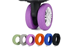 KOVNGE Upgrade Luggage Wheel Covers, 8pcs Suitcases Wheel Protector,Wear-Resistant, Anti-Noise, Silicone Protectors for 2-2.4"Luggage Spinner,Accessories for Travel (Purple)