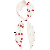 GERINLY Tropical Fruit Skinny Hair Scarf for Summer Cute Neck Ribbon Scarfs Headband Long Reversible Purse Scarf