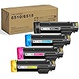 Phaser 6510 WorkCentre 6515 High Yield Toner Cartridge Set ( 4-Pack, Black/Cyan/Magenta/Yellow ) 106R03480 106R03477 106R03478 106R03479 Toner Replacement for Xerox Phaser 6510 WorkCentre 6515 Printer