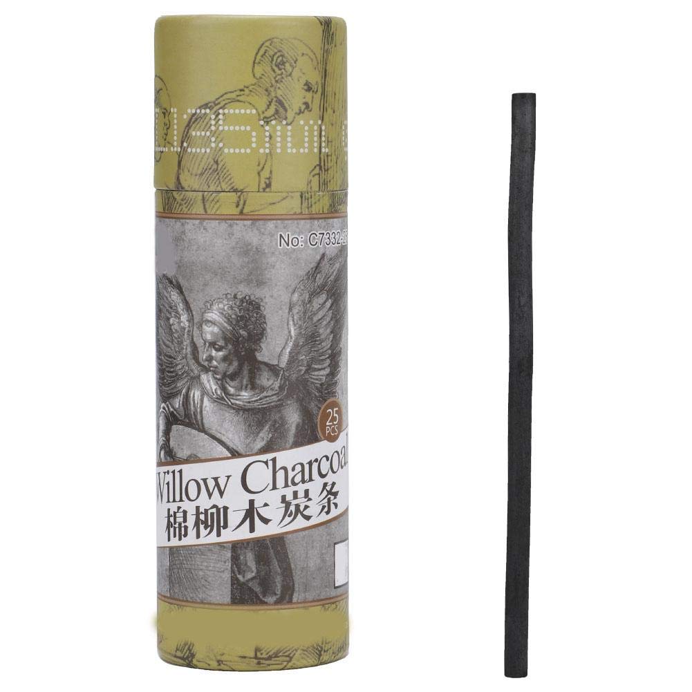 Nimoa 25pcs charcoal pencil-drawing charcoal pencil artist art painting tool sketch pencil(7332)