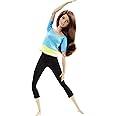 Amazon.com: Barbie Made to Move Posable Doll in Blue Color-Blocked Top 
