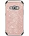 BENTOBEN Compatible with Galaxy Express 3 Case, Galaxy Luna Case, Galaxy J1 2016 Case, Galaxy Amp 2 Case, Dual Layer Glitter Shockproof Case for Samsung Galaxy J1 J120/Luna/Express 3/Amp 2, Rose Gold
