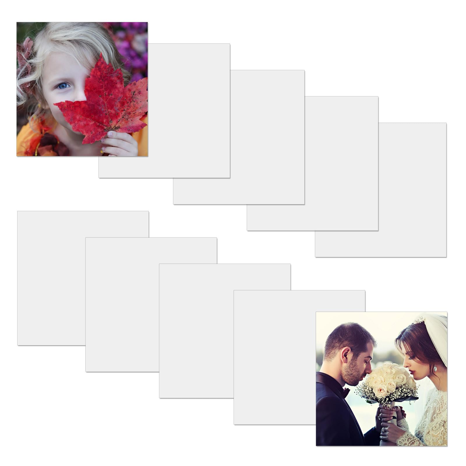 Photo 1 of ToBeAce 10 Pcs Sublimation Metal Photo Blanks 12"x12", Aluminum Sublimation Sign Blanks, 0.45mm Thick Aluminum Sheet Blank for DIY, Frame, Gifts, Wall Art, Home Decor