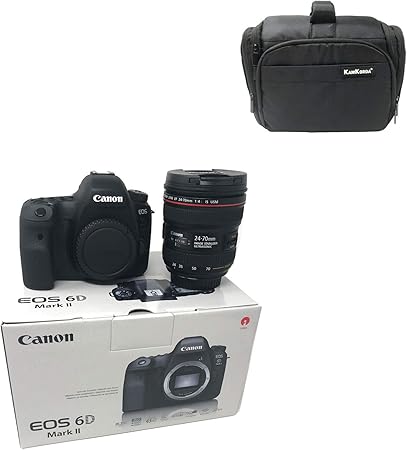 KamKorda Camera Shoulder Bag 6D Mark II DSLR Camera EF 24 70mm f4L IS USM lens 2 Year Warranty