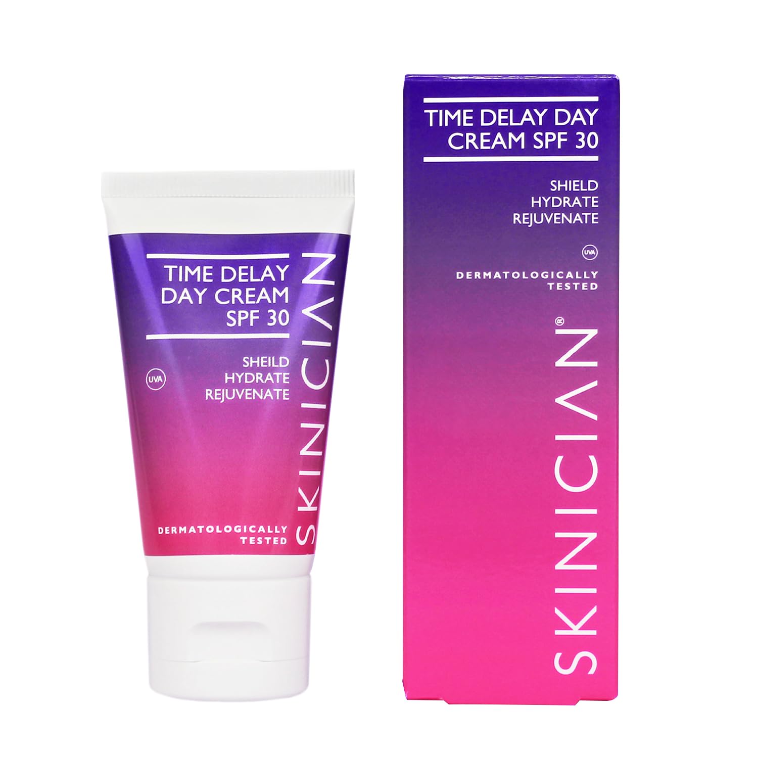 SKINICIAN Time Delay Day Cream SPF30 50ml | Anti-Aging Moisturiser with Hyaluronic Acid & Vitamin E | Anti-Wrinkle Face Cream for Oily Skin | Reduces Fine Lines
