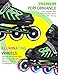 2pm Sports Brice Adjustable Inline Skates, Featuring Light Up LED Wheels, Fun Flashing Rollerblades for Boys Kids and Youth