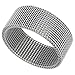 Surgical Stainless Steel 10 mm Mesh Ring Wedding Band, size 9