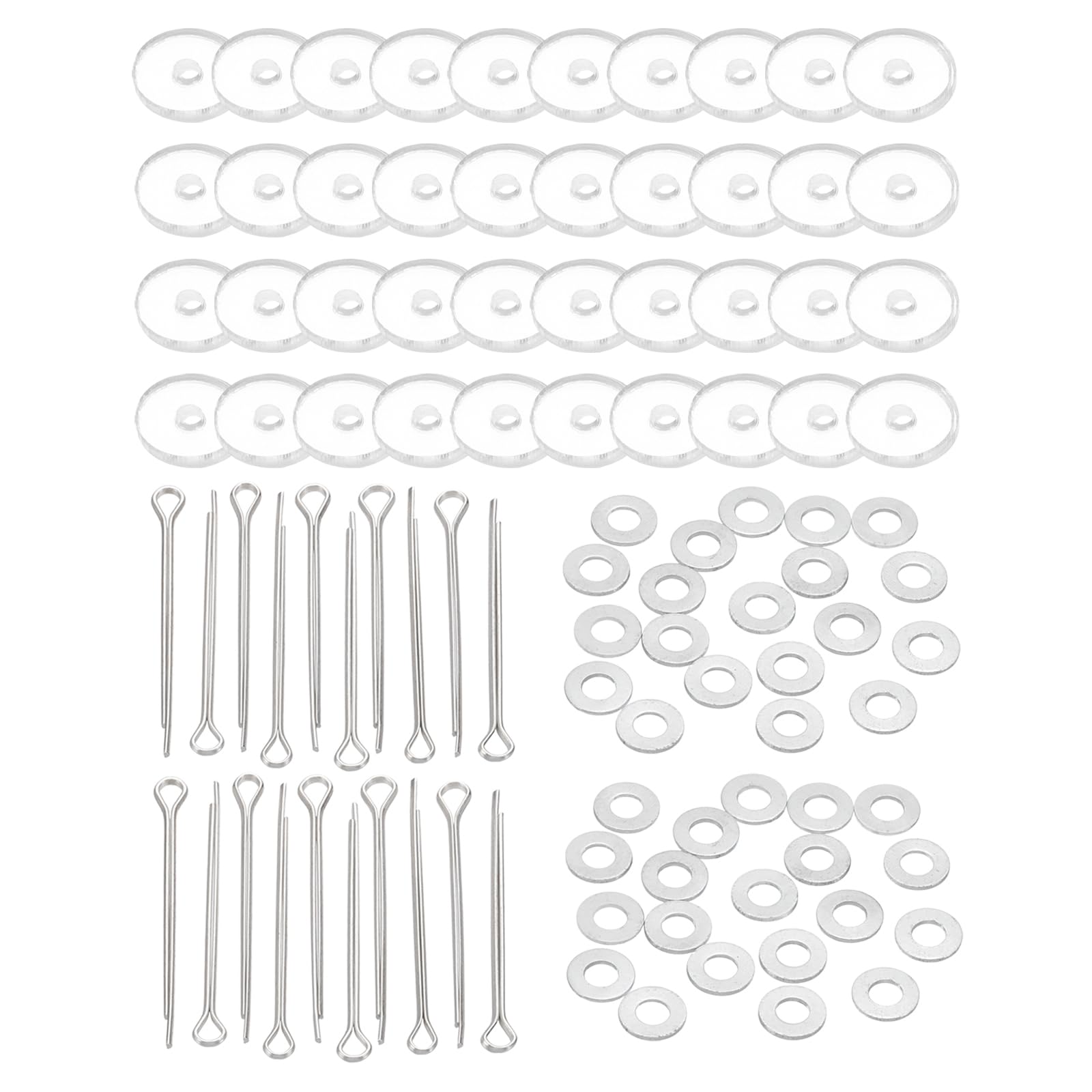 PATIKIL 10mm Doll Joints, 20 Set Removable Cotter Pin Joints Connector and Acrylic Tray for Bear Limbs Making Head Joints DIY Crafts Accessories