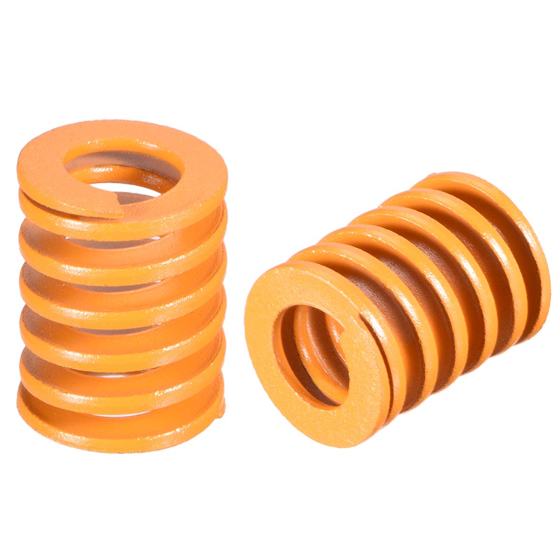 sourcing map 20mm OD 25mm Long Spiral Stamping Light Load Compression Die Spring Yellow 5Pcs