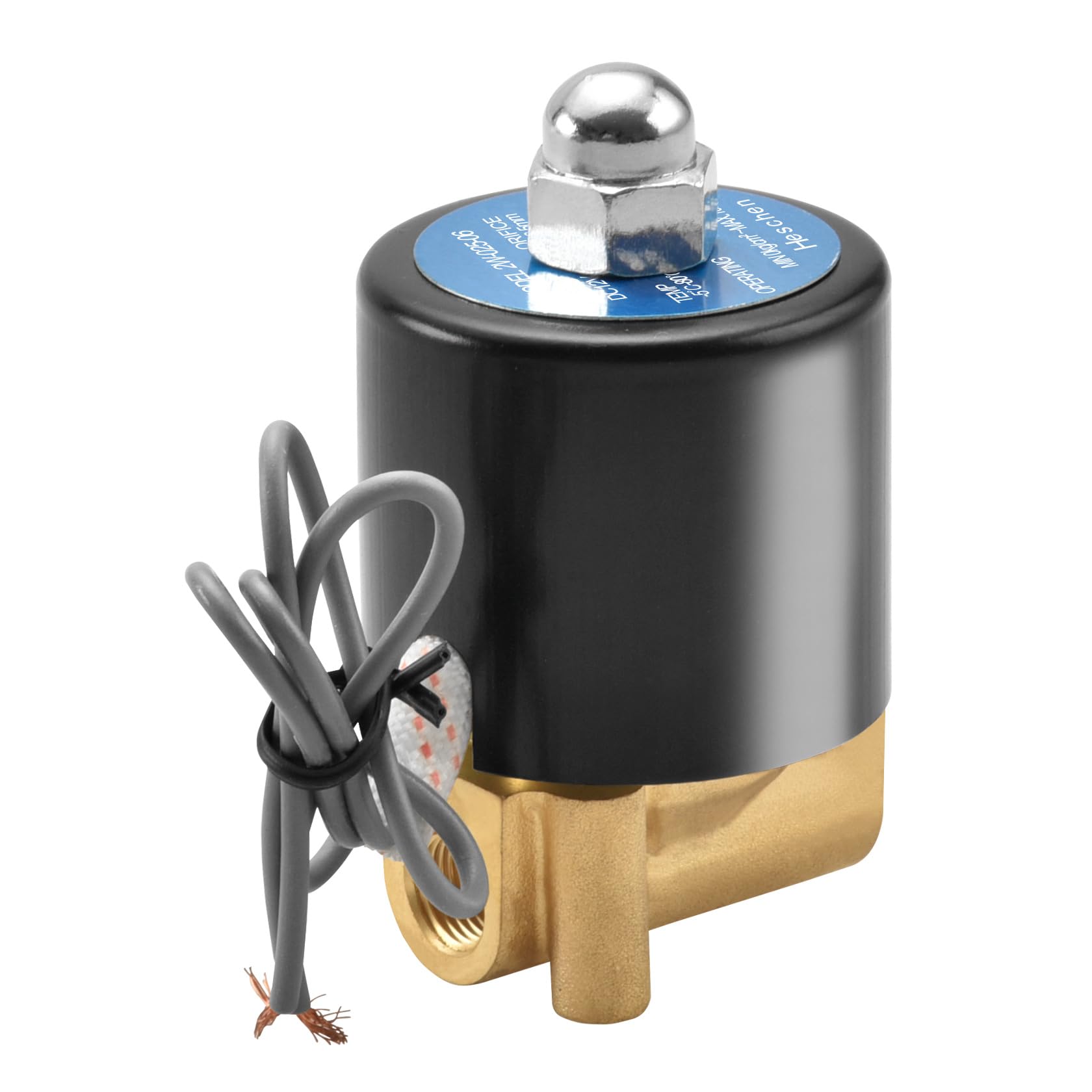 Heschen Brass Electric Solenoid Valve, 2W-025-06, PT1/8'', Normally Closed, Direct Action Water, Replacement Valve (DC12V-NC)