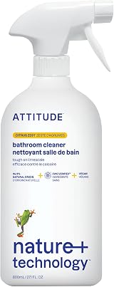 ATTITUDE Bathroom Cleaner Spray, EWG Verified, Citrus Zest, 800 mL