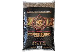 Northern Flame 100 percent Pure All-Natural Canadian Wood Pellets for Grilling, Smoking and BBQ (20 lb Bag) – Coffee 20lb