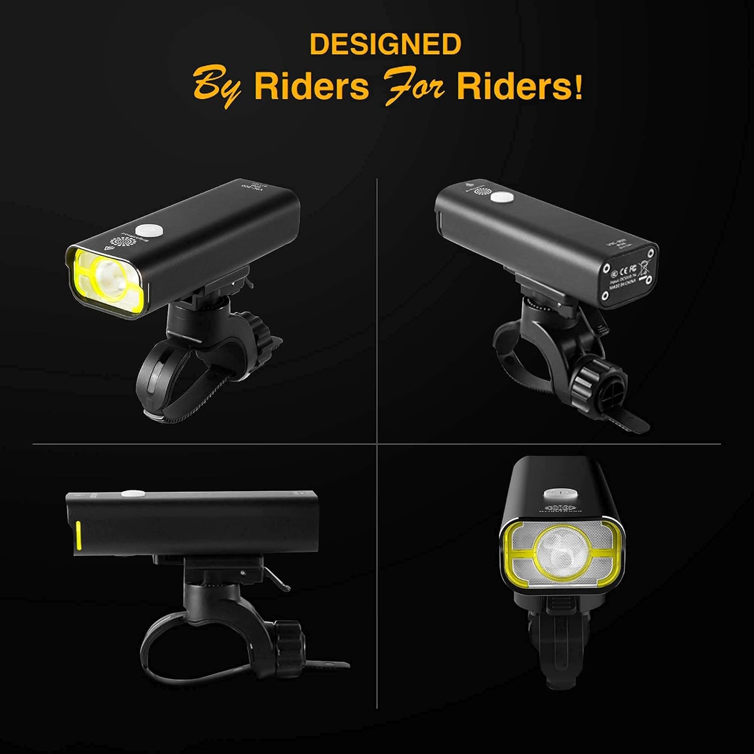 BrightRoad Led Bike Lights Front and Back, Rechargeable 800 Lumens Bike Headlight with Wide 85° & 650 feet Cover Range and 40 Lumens Smart Bike Tail Light with Built-in Reflector, IPX6 Waterproof Set : Sports & Outdoors