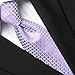 KissTies Lavender Wedding Ties Set Necktie + Pocket Square + Gift Box