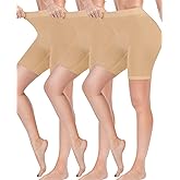 Reamphy 3 Pack Slip Shorts for Women Under Dress,Comfortable Smooth Yoga Shorts,Workout Biker Shorts