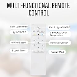 CACI Mall 52 inch Ceiling Fan with Lights Remote