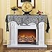 Halloween Decorations Indoor Set with Halloween Table Runner & Halloween Mantel Decor & Halloween Lamp Shade Cover Party Supplies Lace Halloween Decor