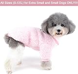 Zunea Pink Winter Fleece Dog Coat Small Size S Chest 32cm Back 20cm view 2
