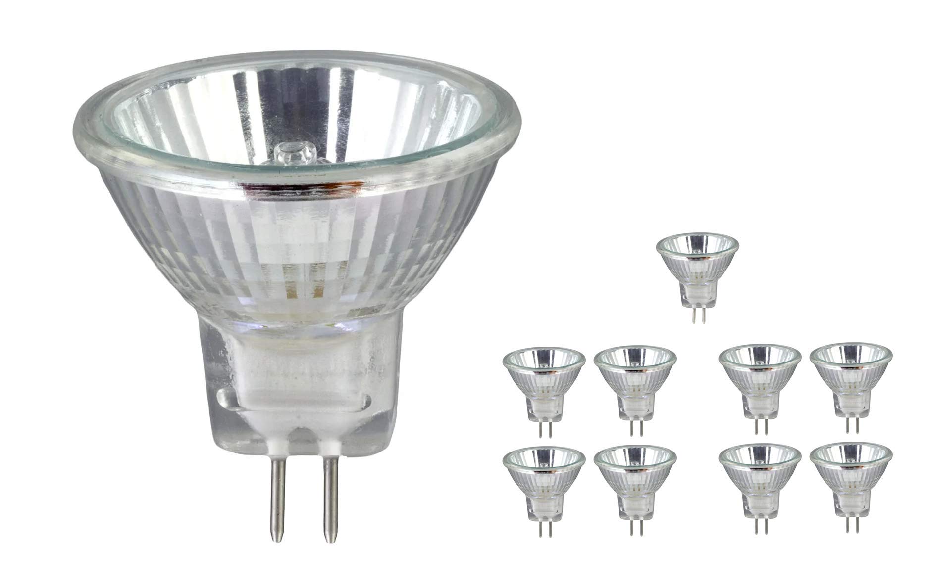MR16 GU5.3 Halogen Bulbs 50W 12V Dichroic Lamp - Dimmable, 680 Lumens, Instant Full Brightness (Pack of 9)