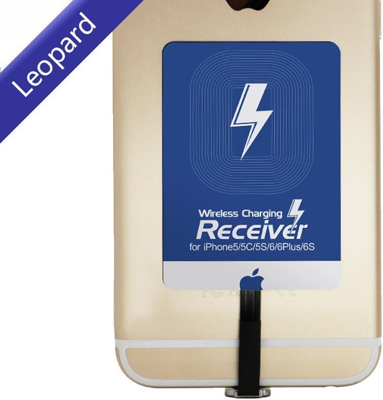 Wireless Charging Receiver, Leopard Qi Wireless Charging Receiver Patch for iPhone 6/ 6 Plus/ 6s /6s Plus/ SE/ 5/ 5s/ 5c