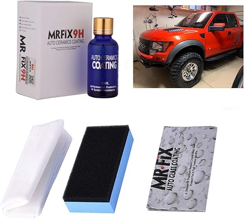 Amazon Autokcan 9h ナノセラミックコーティング 車用 高光沢 傷防止 自動車用セラミックコーティングカーキット 液体車 疎水性塗料 シーラント保護 30ml シルバー Autokcan 洗車 お手入れ用品 車 バイク