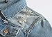 DSDZ Mens Classic Ripped Motorcycle Denim Jacket With Hole (M (asian 2XL), Blue)