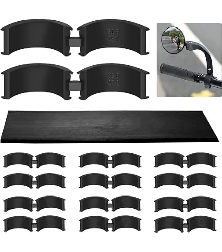Juego De 4 Espaciadores Reductores De 7/8" A 1" Para Elevar Manillar De Moto | Adaptador Universal Plata | Acero Inoxidable