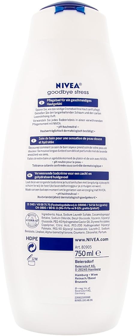 nivea goodbye stress body wash