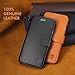 iPhone 8 Plus Case, iPhone 7 Plus Leather Case, SHIELDON Genuine Leather Wallet Case with Credit Card Holder Slot and Shockproof Protective Cover for iPhone 7 Plus / 8 Plus - Brown