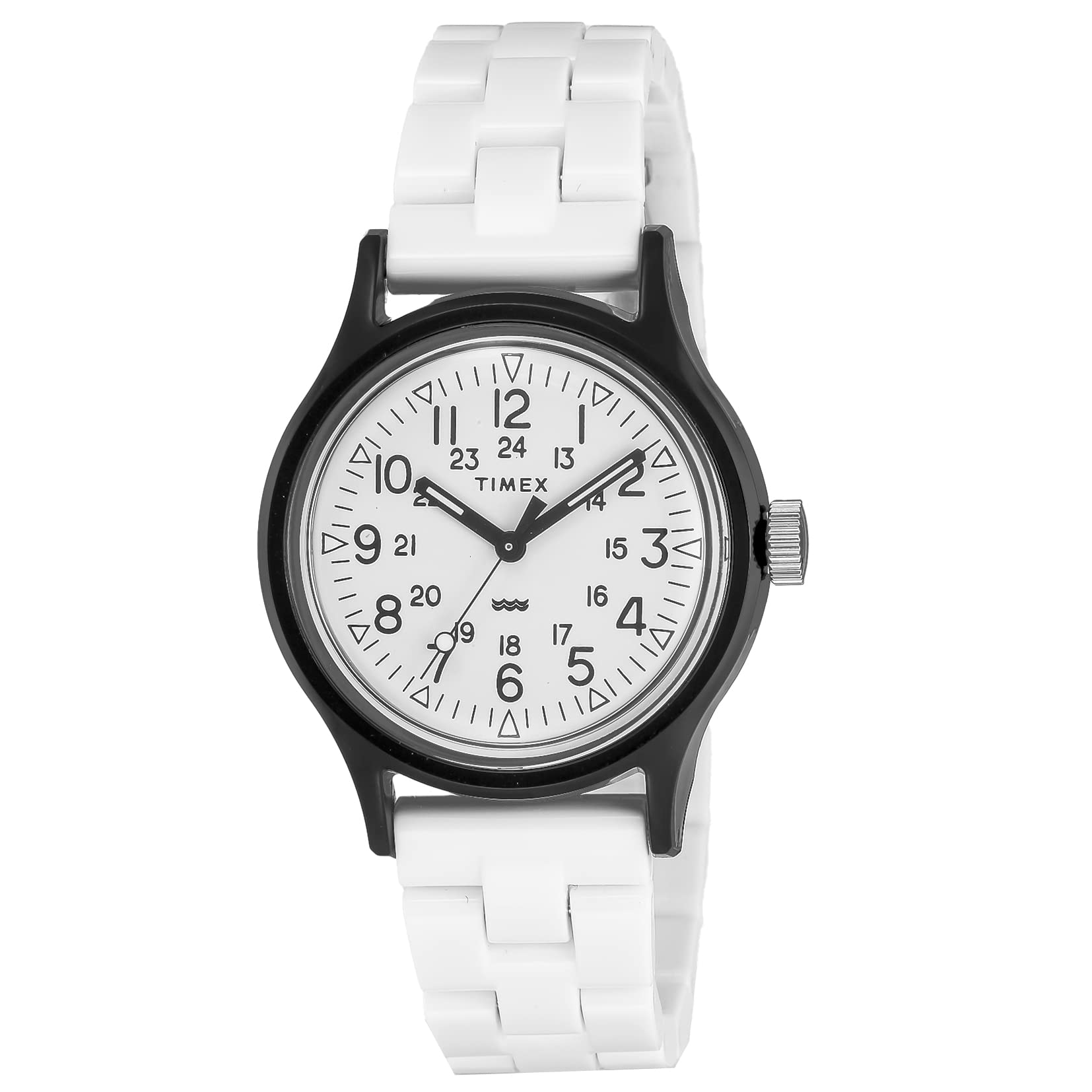 TIMEX(タイメックス) Original Camper Tile Collection Dial Resin Quartz 36MM US Unisex Wristwatch, white/white, 1 piece, Bracelet Type